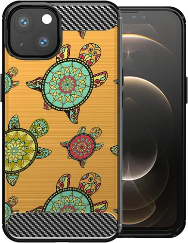 Vista 24 de CasesOnDeck - Funda compatible con Apple iPhone 13 Mini/iPhone 13 Mini, funda de diseño, delgada, negra, flexible, elegante, protección contra