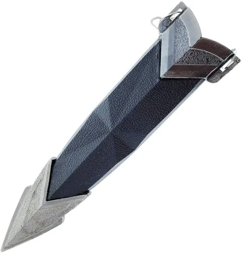 Vista 6 de PS Daga de asesino oscuro con funda daga renacentista medieval Para colección cosplay en ferias medievales o renacentistas negro Negro