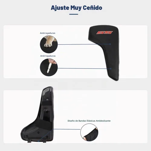 Vista 3 de Funda para reposabrazos de consola central, consola de protección completa, reposabrazos de cuero, accesorios interiores para Chevrolet Camaro