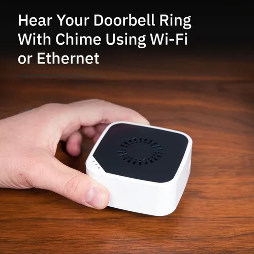 Vista 5 de abode Timbre de video inalámbrico y timbre – Cámara HD conectada Wi-Fi todo en uno resistente a la intemperie con timbre de botón pulsador, vista
