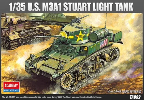 Vista 5 de Academy U.S M3A1 Stuart - Tanque ligero