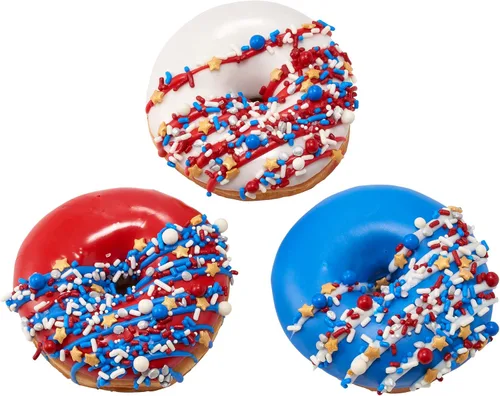 Vista 9 de DecoPac Firecracker Deluxe Fusion Mix, 26 onzas, Gránulos de fantasía patrióticos comestibles en recipiente de mano, Gránulos comestibles