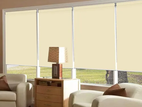 Vista 8 de Persianas de ventana enrollables con protección UV, persianas opacas personalizadas color beige, elegantes persianas enrollables, ahorro de energía