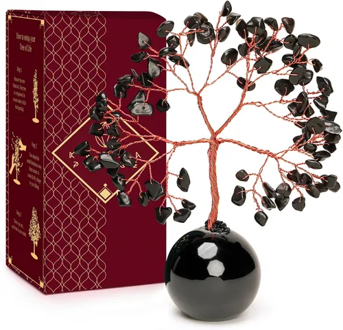 Vista 19 de Árbol de la vida de cristal para decoración del hogar y la oficina, regalos para mujeres, piedras curativas de amazonita de chakra, árbol bonsái