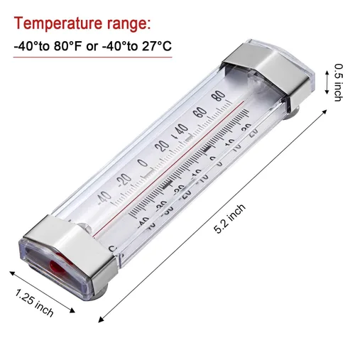 Vista 3 de Paquete de 12 termómetros para nevera y congelador 12-pack Thermometer material Plastics Stainless Steel Good quality Easy to install Cheap