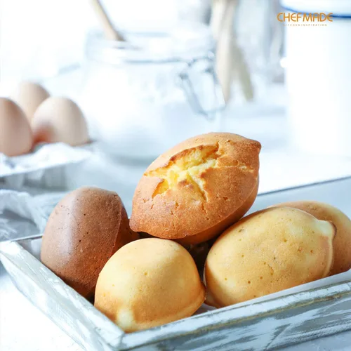 Vista 6 de CHEFMADE Molde para magdalenas, 6 cavidades antiadherentes en forma de limón para hornear al horno (dorado champán)