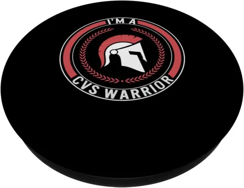 Vista 2 de Casco de Vómito Cíclico I'm A CVS Warrior Corinthian PopSockets PopGrip intercambiable