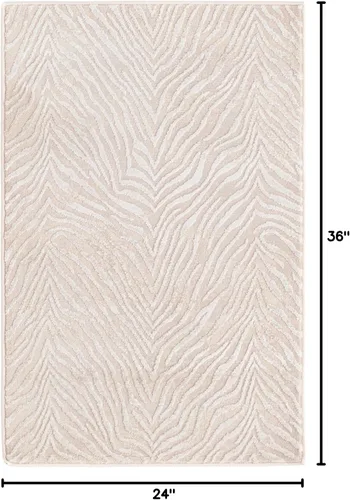 Vista 2 de Unique Loom Finsbury Collection - Alfombra de área Meghan (2 x 3 pies, rectangular, beige marfil)