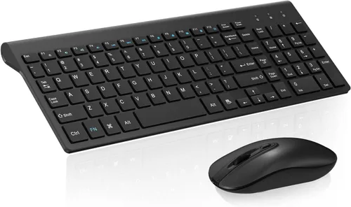 Vista 10 de Cimetech - Juego de teclado y mouse inalámbricos compacto de tamaño completo 2.4G, diseño ultradelgado y elegante para Windows, computadora, Rosa
