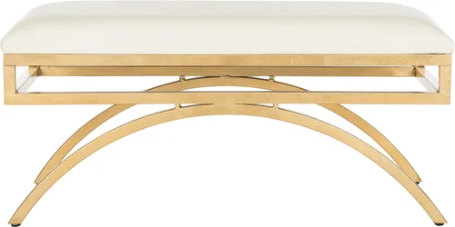 Vista 5 de Safavieh Home Collection - Banco de arco lunar transparente y dorado