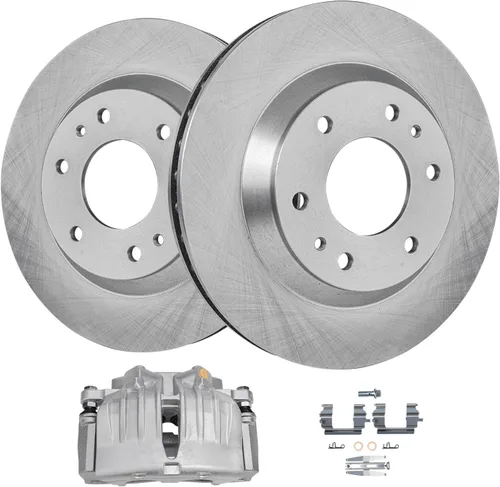 Vista 347 de Detroit Axle - Rotores de freno delantero para 04-13 Mazda 3 Rotores de frenos de disco 06-15 Mazda 5 Reemplazo: Rotor regular delantero de 11.81