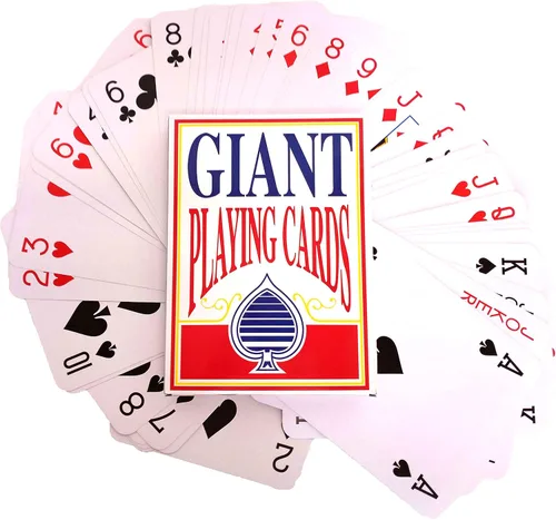 Vista 2 de Naipes jumbo, cartas de póquer, 11" pulgadas