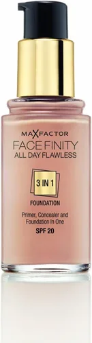Vista 13 de Max Factor Facefinity 3 en 1 base de maquillaje líquida todo el día sin imperfecciones, SPF 20-32 Beige claro, 30 ml