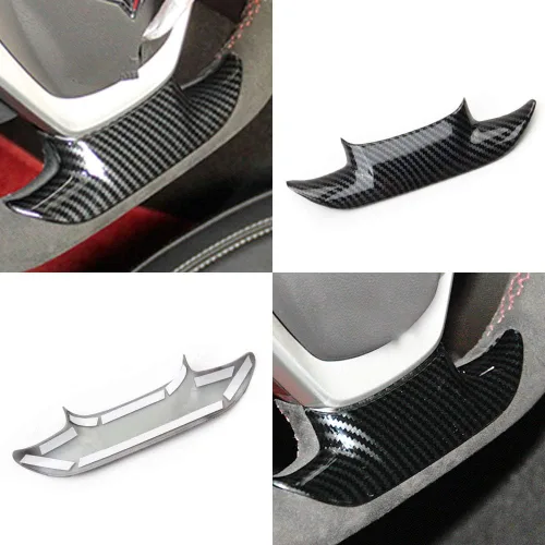 Vista 3 de Cubierta de volante con aspecto de fibra de carbono, accesorios para Chevrolet Corvette C7 2014 2015 2016 2017 2018 (pequeño)