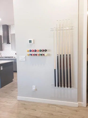 Vista 2 de Better Display Cases Palos acrílicos para taco de piscina o estante de bolas de piscina