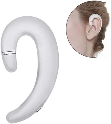 Vista 8 de Auriculares inalámbricos Bluetooth con gancho para la oreja, auriculares sin enchufe con micrófono, auriculares con cancelación de ruido de una sola