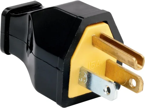 Vista 4 de Legrand Pass & Seymour SA155BKCC10 - Conector residencial de hoja recta, 15 amperios, 125 voltios, dos polos, dos cables, negro (1 unidad)