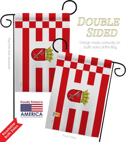 Vista 3 de Bremen Garden Flags 2pcs Pack Regional Germany States Central Europe Territory Old History Country Particular Area Small Decorative Gift Yard House