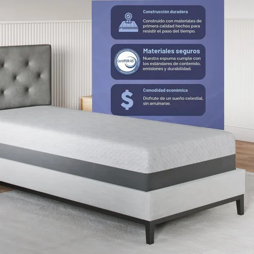 Vista 4 de Celestial Sleep Colchón de espuma viscoelástica con gel en caja, fabricado en EE. UU., espuma certificada CertiPUR-US®, certificación Oeko-Tex