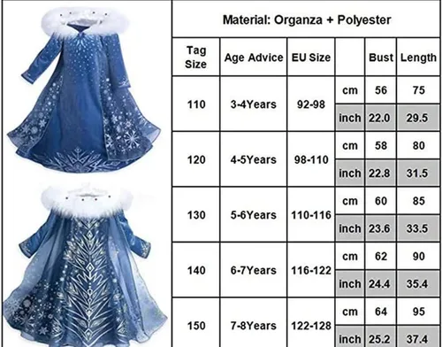 Vista 7 de Disfraz de princesa Elsa Frozen de terciopelo con accesorios