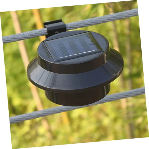 Vista 4 de OSALADI 3 luces solares para valla resistente a la intemperie para jardín y camino automático encendido/apagado