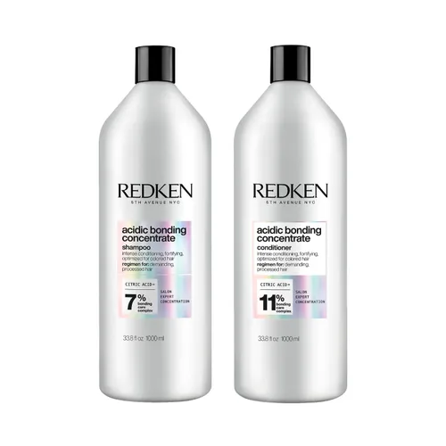 Vista 19 de Redken Acidic Bonding Concentrate Shampoo & Conditioner Set For Damaged and All Hair Types - Repair and Strengthen Weak Hair Bonds With Citric Acid