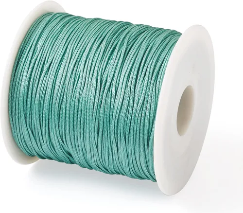 Vista 13 de Cheriswelry 8 rollos de 49 yardas/rollo de 0.031 in de hilo de nailon para macramé, cordón de nudo chino para pulsera tejida personalizada