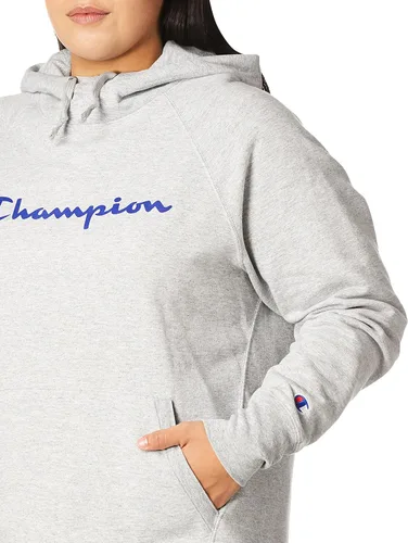 Vista 3 de Champion Powerblend - Sudadera con capucha de forro polar para mujer, logotipo de Script
