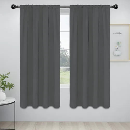Vista 57 de Easy-Going - Cortinas opacas con bolsillo para varilla para dormitorio, cortinas de ventana para oscurecer la habitación para sala de estar