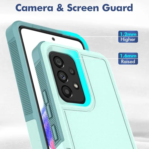 Vista 295 de Jeylly Compatible con Samsung Galaxy A22 5G Funda, Funda Samsung A22 5G con 2pcs protectores de pantalla de vidrio templado