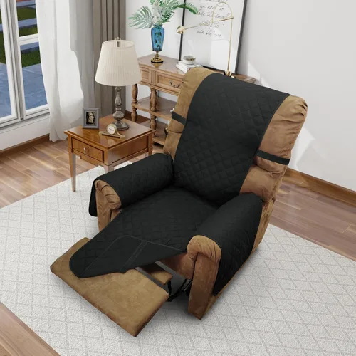 Vista 72 de Fundas para Silla Reclinable Reversibles Funda de Sofá para Mascotas Protector de Muebles Lazy Boy (Silla 23'', Beige/Beige)