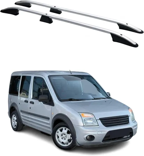 Vista 14 de Barra de techo OMAC con raíles laterales para Ford Transit Connect 2010-2013 L1 SWB, negro, aluminio, 2 piezas