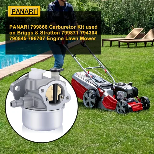 Vista 2 de Panari 799866 Carburador para 675 Series 799871 794304 790845 796707 Motores Toro 20332 20334 Troy-Bilt TB230 cortacésped Craftsman 190cc 6.75 hp