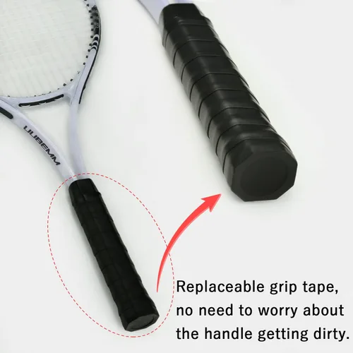 Vista 4 de UUBEMM Raquetas de tenis para 2 jugadores recreativas para adultos, raquetas de tenis ligeras para entrenamiento de estudiantes principiantes, juego