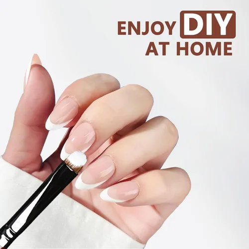 Vista 6 de Present Pincel para uñas de gel, pincel de gel UV, pincel de puntas de uñas para arte de uñas, herramientas de arte de uñas con mango de madera