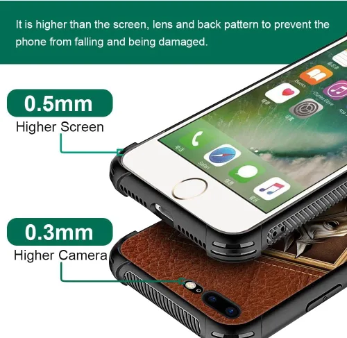 Vista 2 de ZHEGAILIAN Funda compatible con iPhone 8 Plus, funda con texto personalizado de caballo para iPhone 7 Plus, diseño personalizado de tu texto, funda