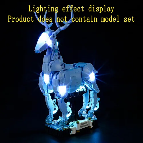 Vista 4 de GEAMENT Kit de luces LED compatible con Lego Expecto Patronum - para el juego de modelos 76414 (juego de modelos no incluido)