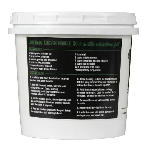 Vista 3 de Grasa de pollo gourmet renderizada Tina de 1.5 libras Grasa para cocinar y hornear apta para paleo por Cornhusker Kitchen