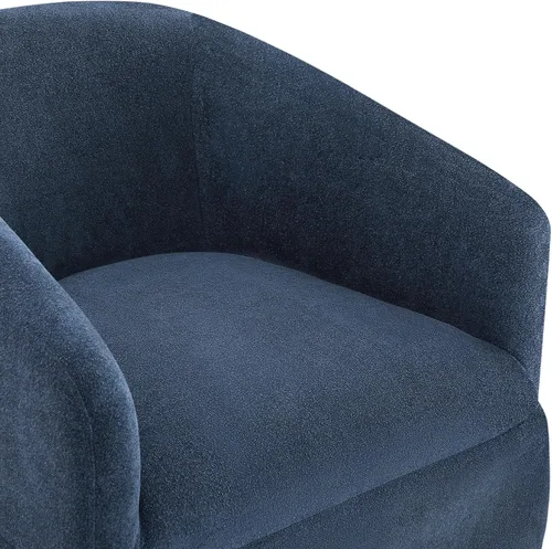 Vista 7 de KISLOT Silla giratoria moderna, silla de barril, azul marino