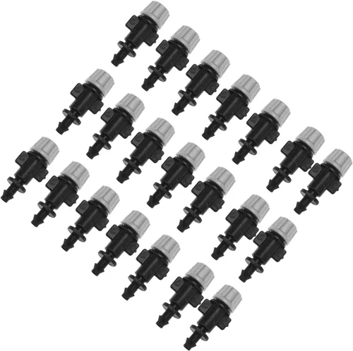 Vista 2 de 50 unids/set boquillas de nebulización de plástico rociador atomizador boquillas para patio jardín invernadero agrícola riego por goteo sistema