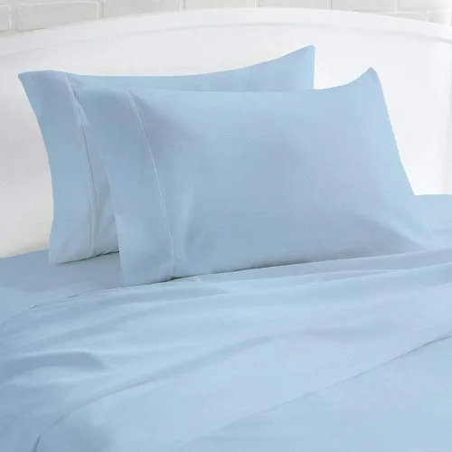 Vista 8 de Juego de 2 fundas de almohada de 1000 hilos 100% algodón egipcio, 100% algodón de fibra larga, transpirable, suave tejido satinado, fundas de Gris