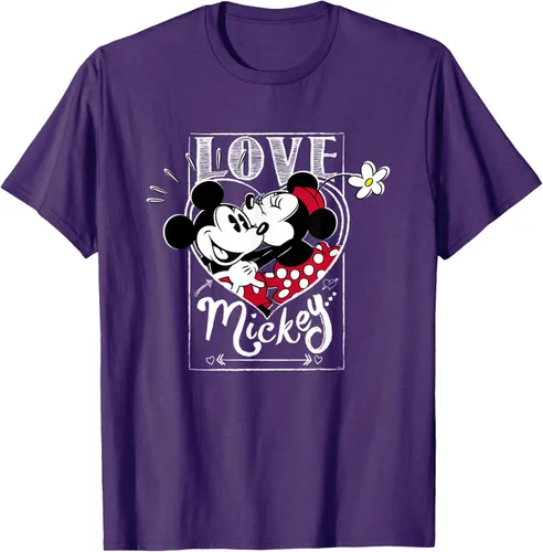 Vista 85 de Disney Mickey & Minnie Mouse Love Mickey - Camiseta para el día de San Valentín