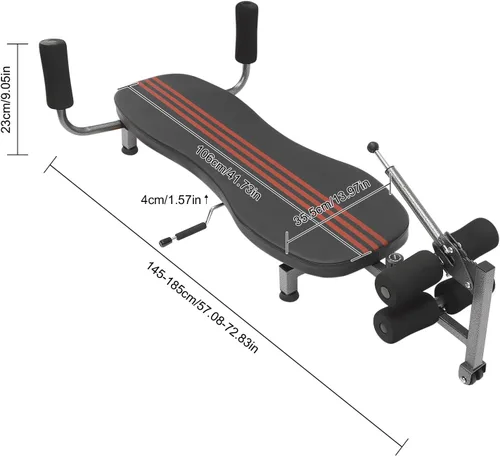 Vista 2 de Banco de descompresión elástico para espalda, mesa de descompresión, para aliviar el dolor, mesa de inversión, banco de entrenamiento para el hogar