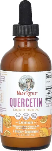 Vista 4 de MaryRuth Organics - Gotas líquidas de quercetina, sin azúcar, 500 mg para adultos de 18 años en adelante, salud cardiovascular para adultos
