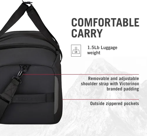 Vista 3 de Victorinox Touring 2.0 Sports Duffel - Bolsa de lona moderna y duradera para el gimnasio, la piscina o la pista - Cuenta con bolsa impermeable - 33