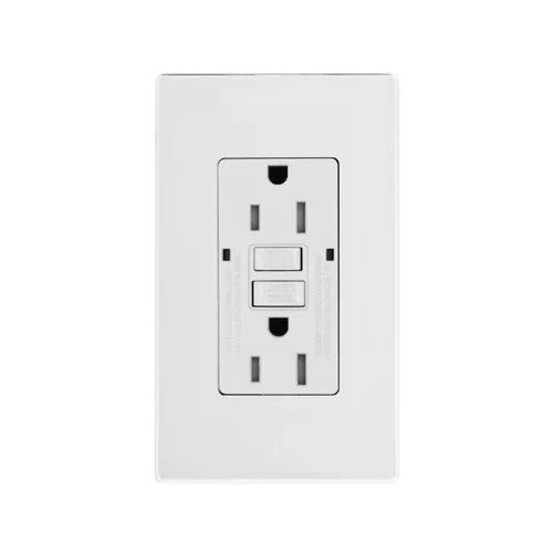 Vista 22 de Micmi Salida GFCI, receptáculo GFI resistente a manipulaciones con indicador LED, interruptor de circuito de falla de tierra de prueba automática