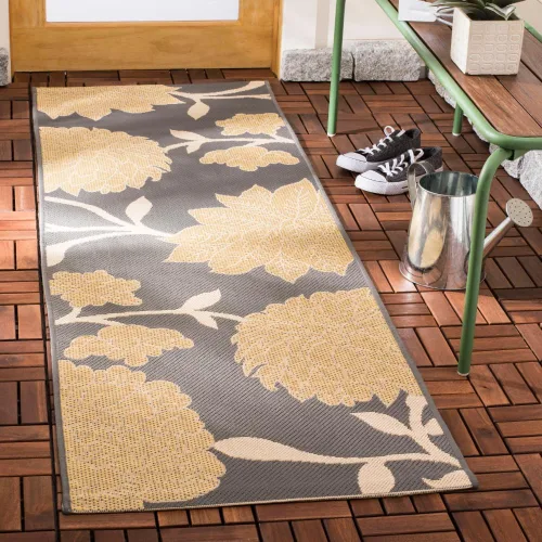 Vista 17 de SAFAVIEH Courtyard Collection CY7321 - Alfombra decorativa para interiores y exteriores, impermeable, fácil de limpiar, 2 pies 3 pulgadas x 6 pies 7