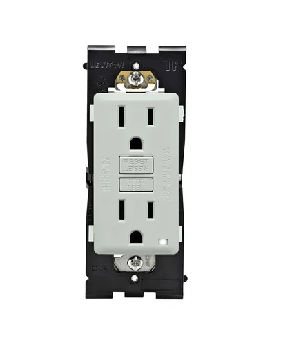 Vista 15 de Leviton Renu - Toma GFCI autocomprobada resistente a manipulaciones, 15 amperios, RGF15-CA, café con leche