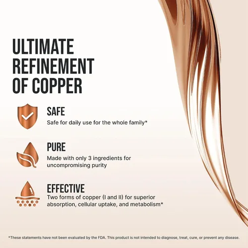 Vista 3 de Sovereign - Hidrosol de cobre bio-activo - Suplemento líquido de cobre biodisponible para adultos y niños con hidrosol plateado para cabello, piel