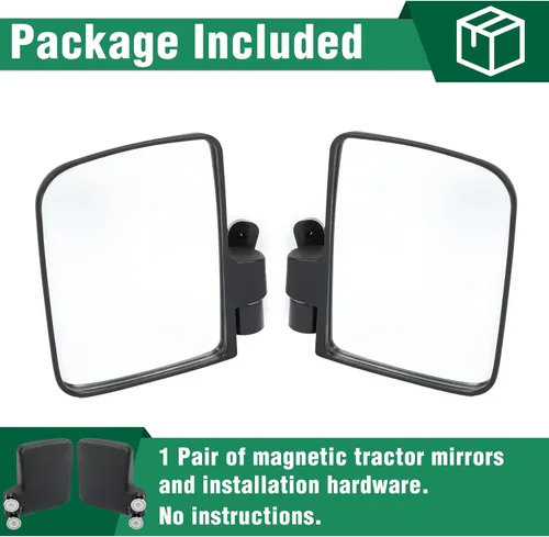 Vista 7 de HECASA Espejo universal para tractor compatible con John Deere, Kubota, Kioti, Mahindra Strong Magnetic Mirrors Accesorios para tractor